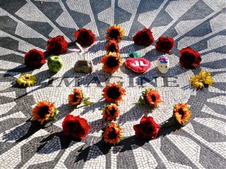 The Imagine mosaic at Strawberry Fields